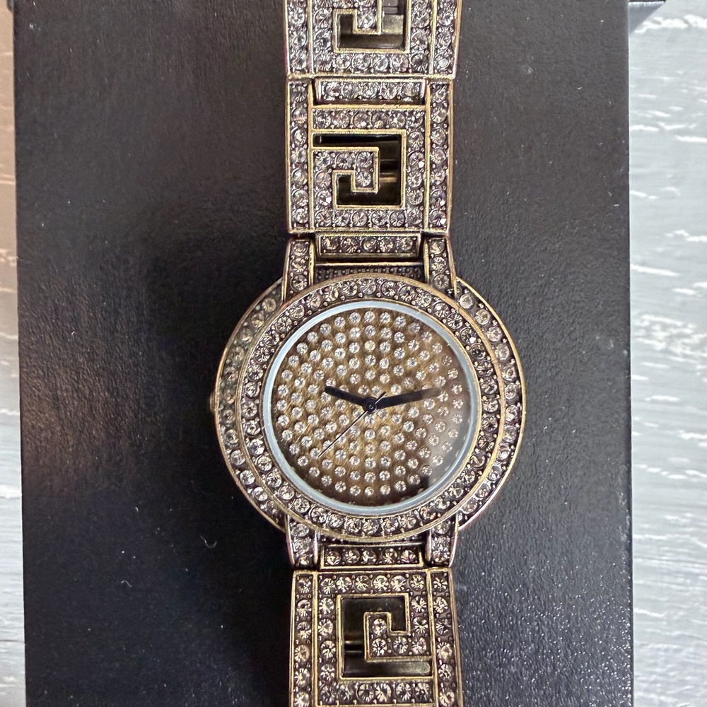 Heidi Daus Gold and Silver Crystal-Embellished Watch
